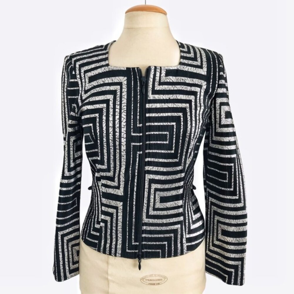 Vintage Joseph Ribkoff Lightweight Geometric Metal